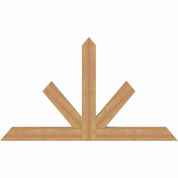Ekena Millwork Saratoga Timber Gable Bracket, Western Red Cedar, 72"W x 42"H x 3 1/2"D x 5 1/2"F, 14/12 Pitch GBW072X42X0406SAR00SWR - main
